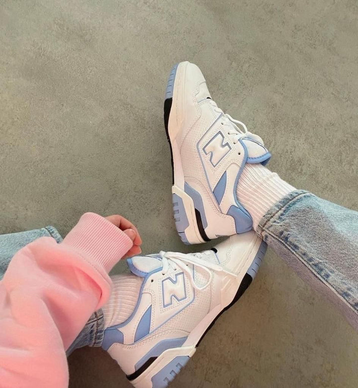 New Balance 550 Unc White University Blue
