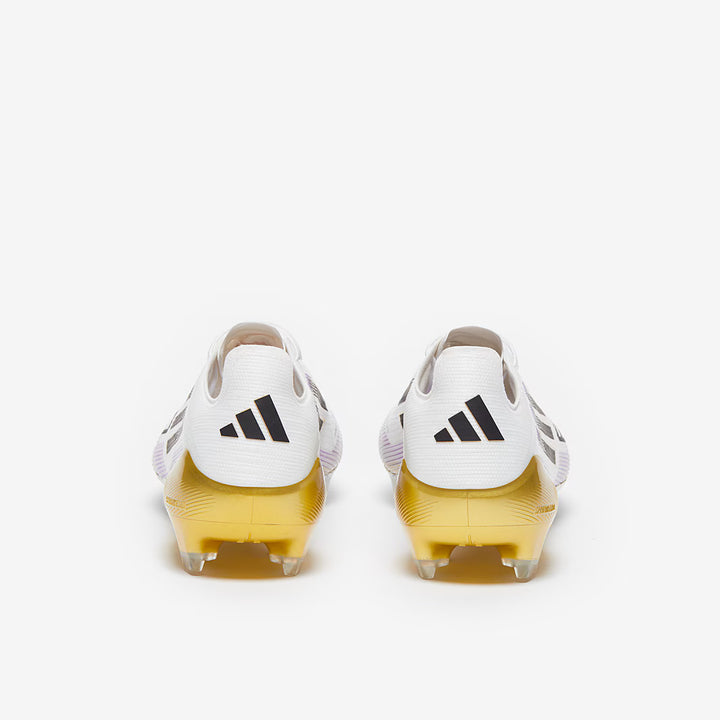 Adidas F50 Elite FG Firm Ground Soccer Cleats - White/Purple/Gold