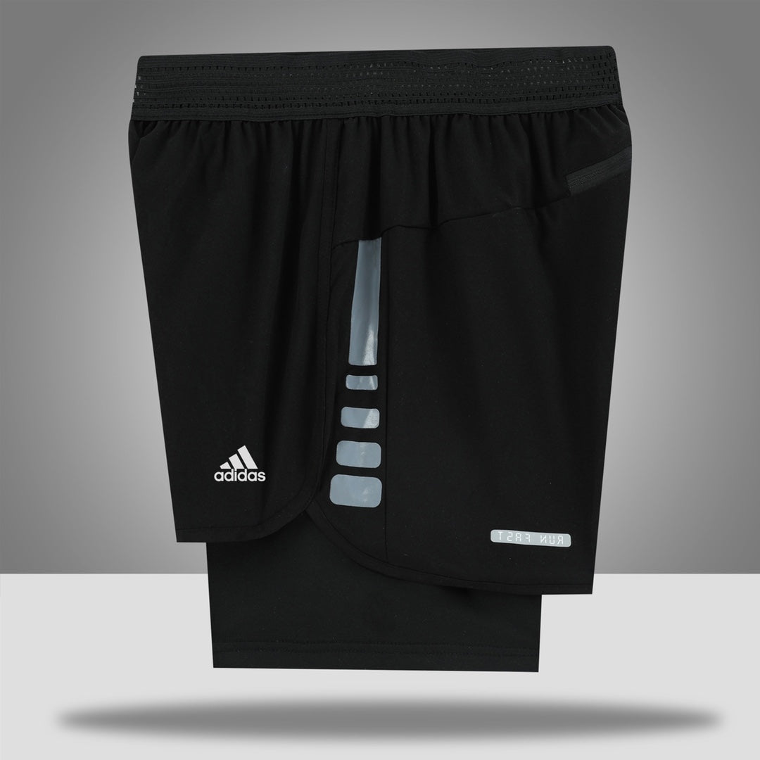 Nike Black & Grey Shorts 2 IN 1