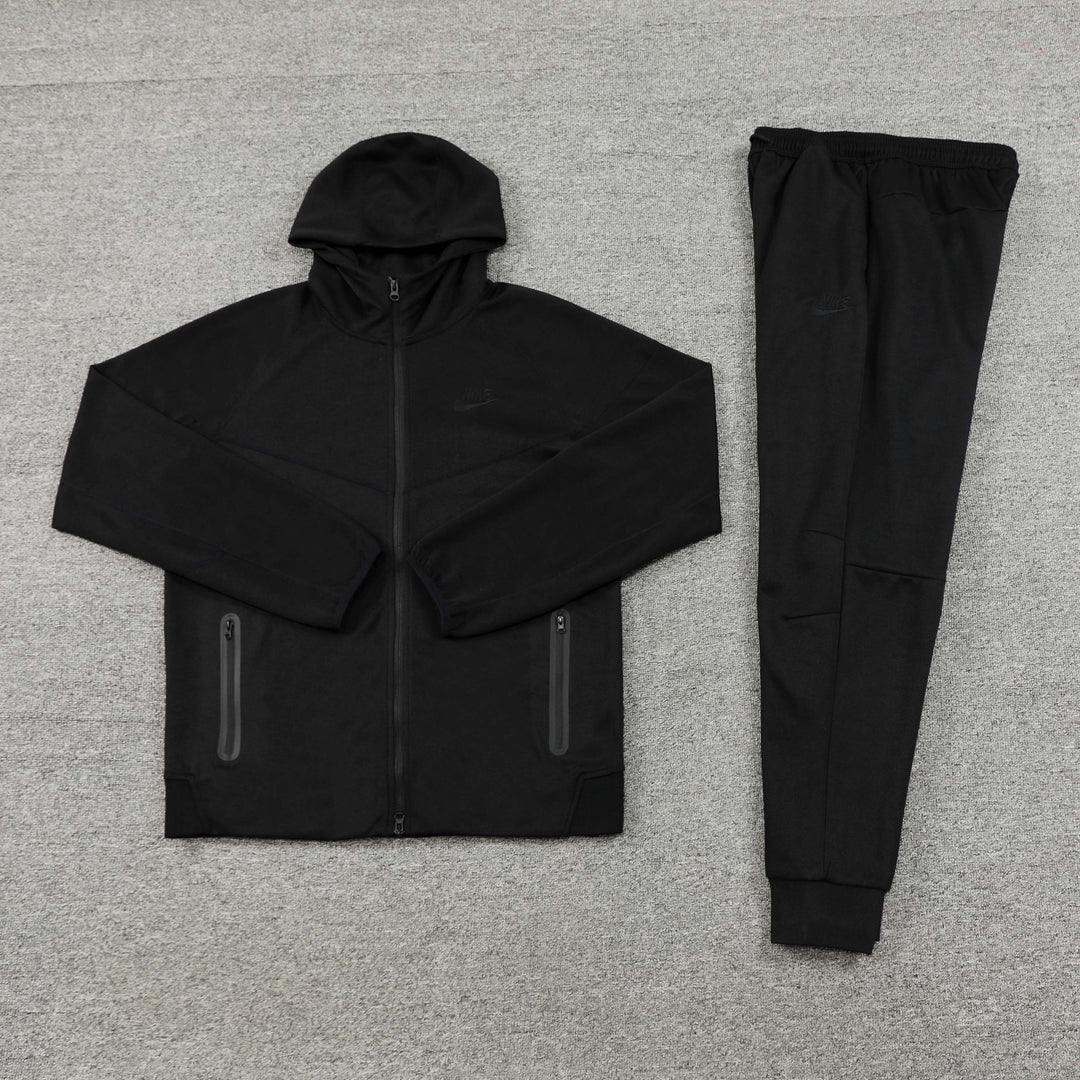 Nike Tech Fleece Full Zip Hoodie Black Full Set