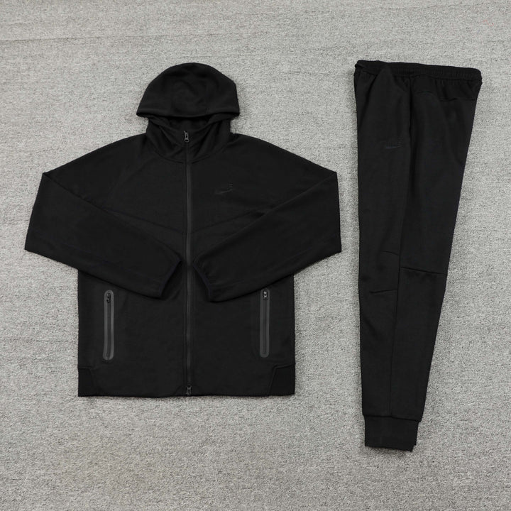 Nike Tech Fleece Full Zip Hoodie Black Full Set