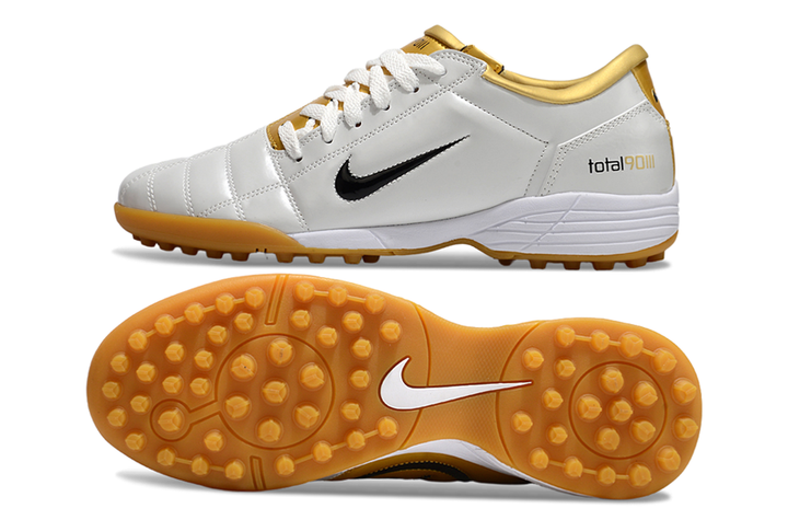 Nike Total 90 III TF White and Black Society Football Boots