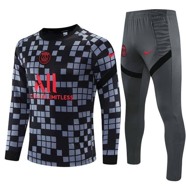 PSG jordan Black/Gray training tracksuit 21/22