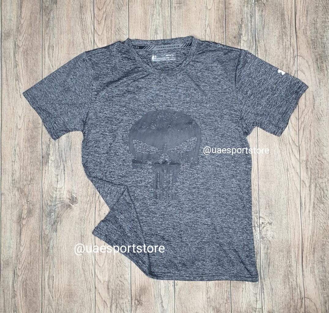 Under Armor Heatgear Light Grey Skeleton Shirt & Short