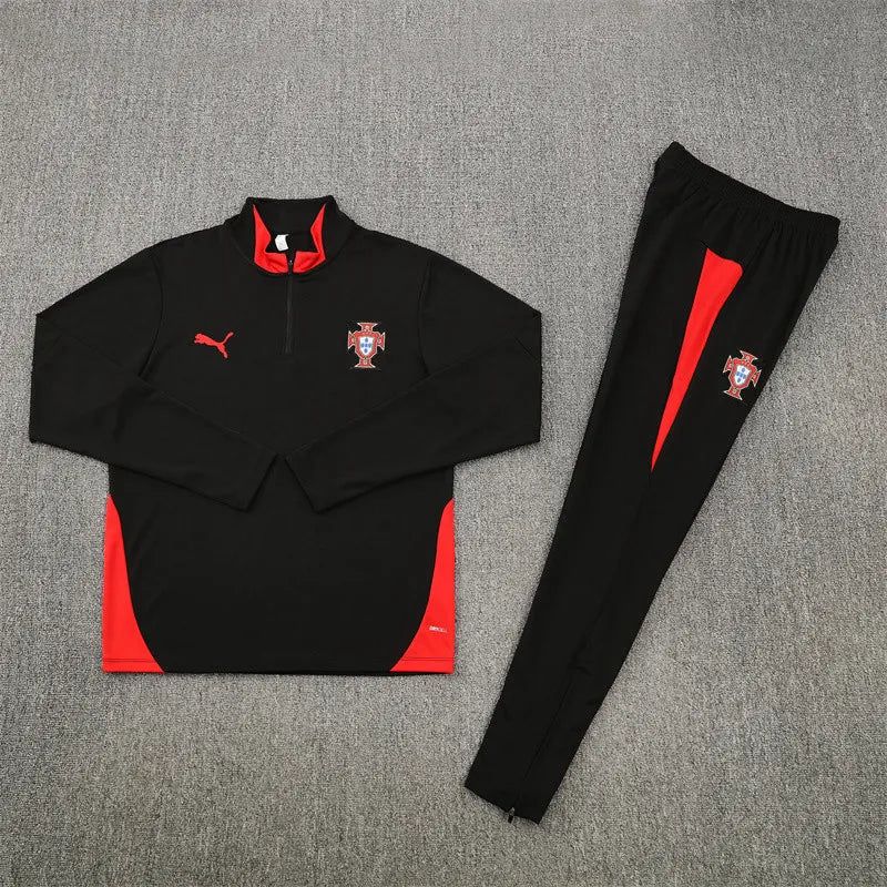 Portugal Black Training Tracksuit - World Cup 2026