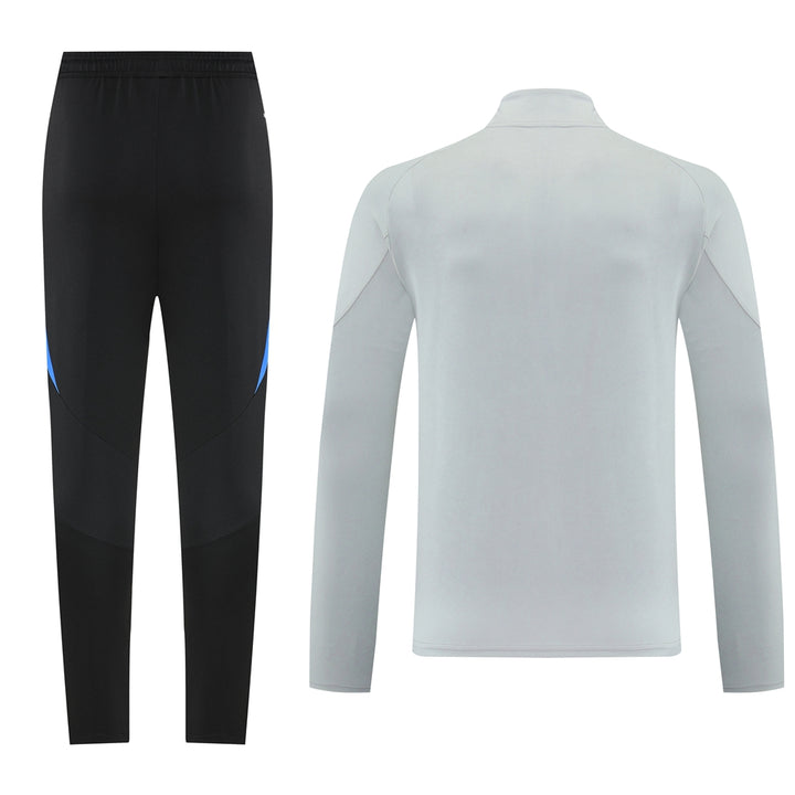 Adidas Track Suit - Leopard Camo Light Grey with Blue Strips