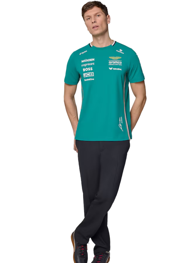 Aston Martin Aramco Cognizant F1 2025 Fernando Alonso Team Driver T-Shirt