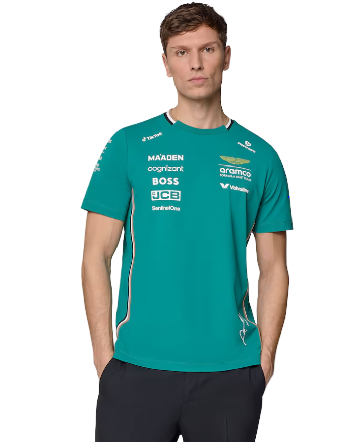 Aston Martin Aramco Cognizant F1 2025 Fernando Alonso Team Driver T-Shirt