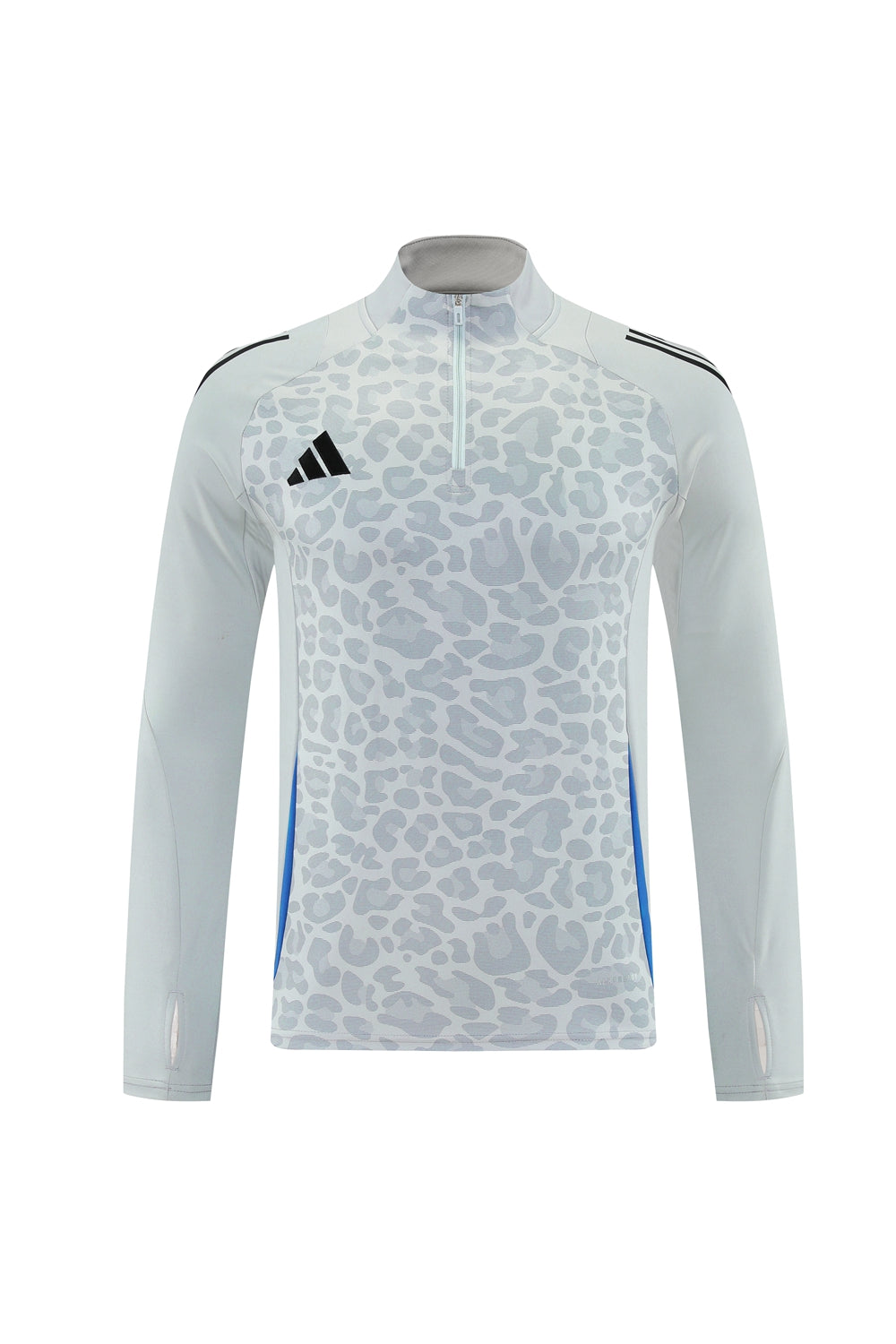 Adidas Track Suit - Leopard Camo Light Grey with Blue Strips