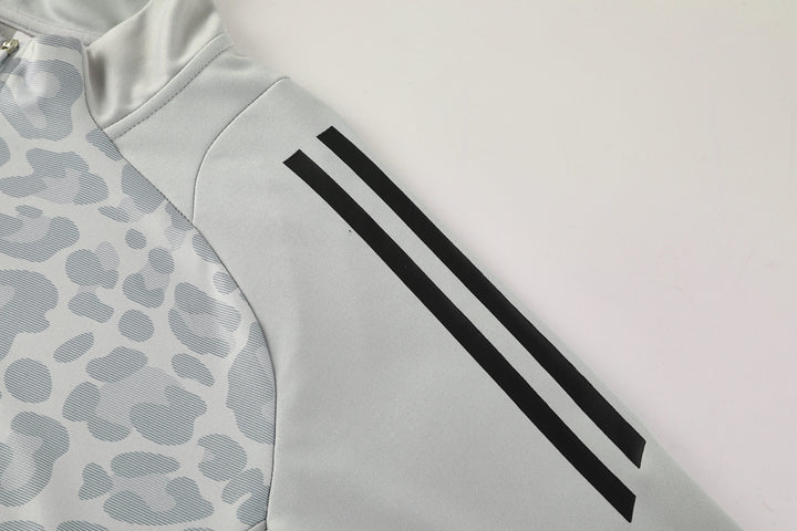 Adidas Track Suit - Leopard Camo Light Grey with Blue Strips
