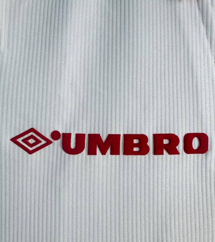 Manchester United white Umbro 1998-1999 long-sleeve away