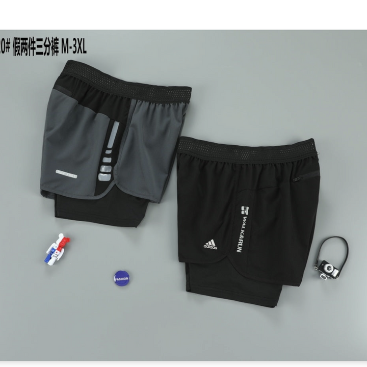 Nike Black & Grey Shorts 2 IN 1