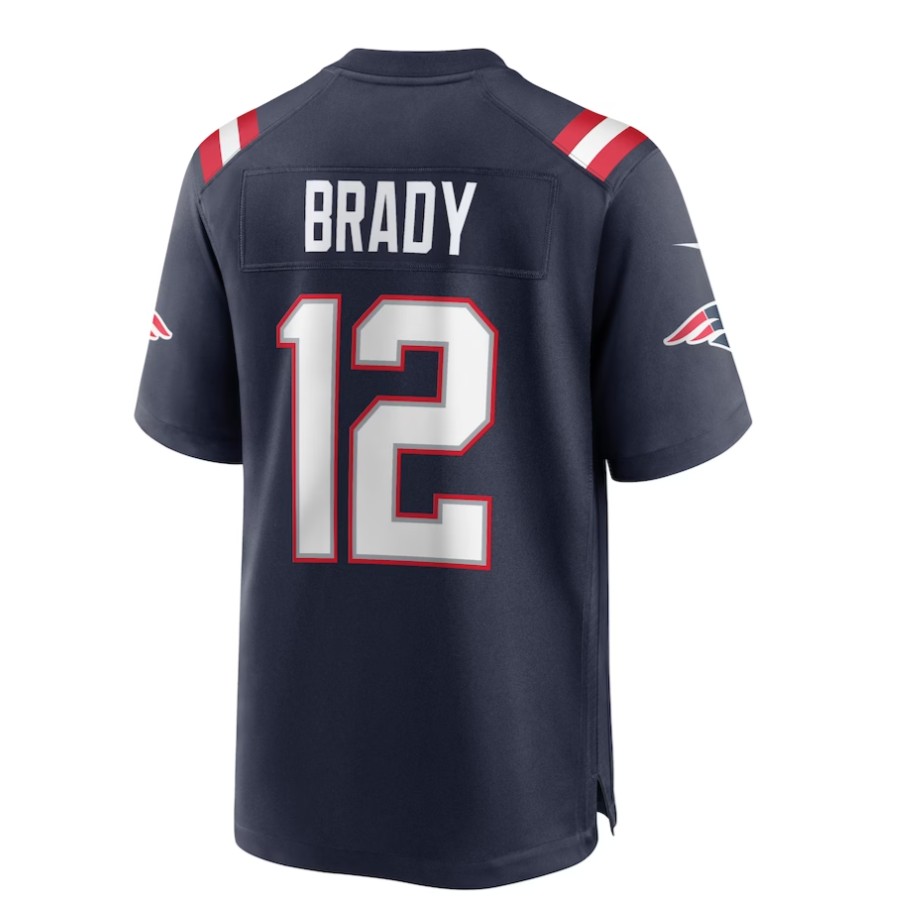 Men's Nike Tom Brady Navy New England Patriots Game Retired Player Jersey