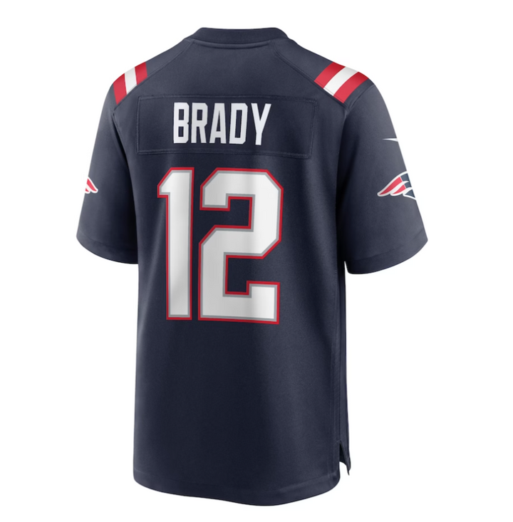 Men's Nike Tom Brady Navy New England Patriots Game Retired Player Jersey