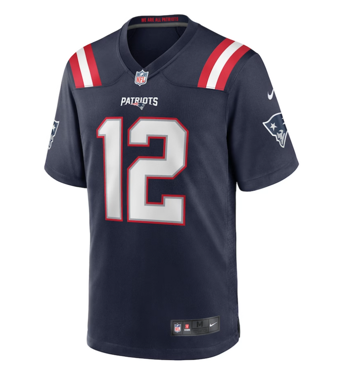 Men's Nike Tom Brady Navy New England Patriots Game Retired Player Jersey
