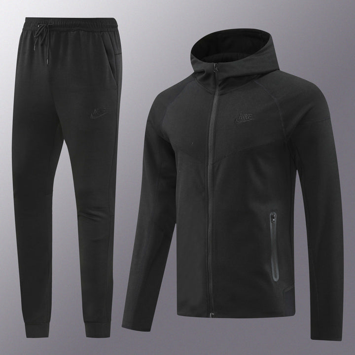 Nike Tech Fleece Full Zip Hoodie Black Full Set