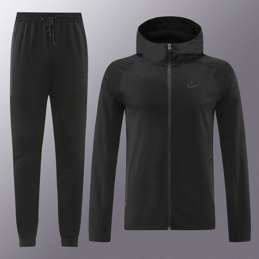Nike Tech Fleece Full Zip Hoodie Black Full Set