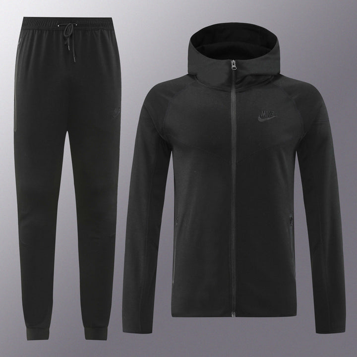 Nike Tech Fleece Full Zip Hoodie Black Full Set