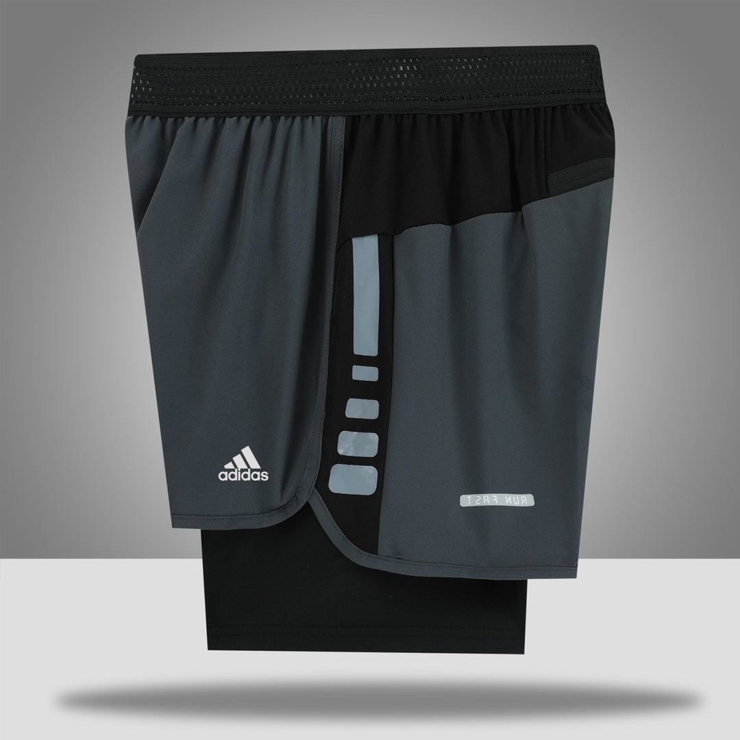 Nike Black & Grey Shorts 2 IN 1