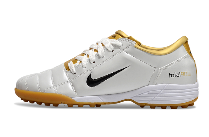 Nike Total 90 III TF White and Black Society Football Boots
