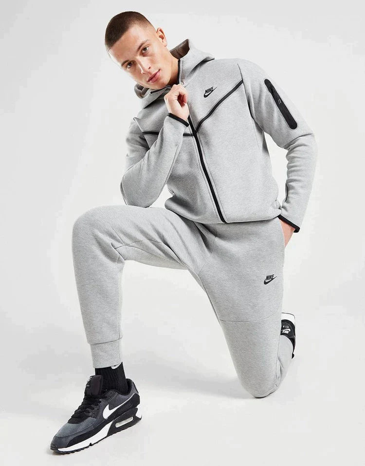 Nike Tech Fleece Full Zip Hoodie GREY FULL SET