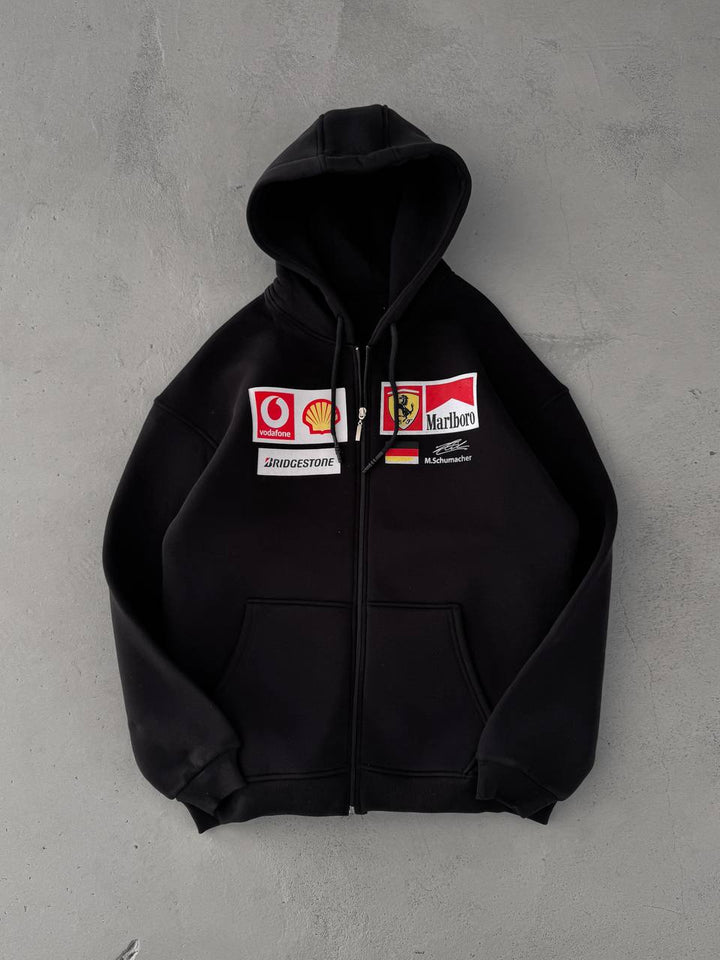 Racing Padded Oversized Hoodie – Premium F1 Inspired Streetwear