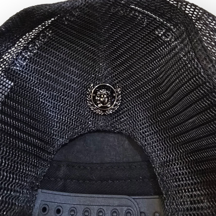 Luxury Black  Cap | 3D Metal Medusa Crest |